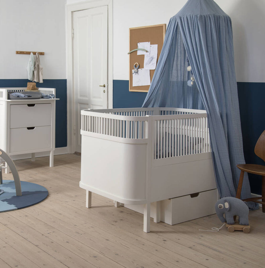 White Baby & Junior Cot Bed by Sebra