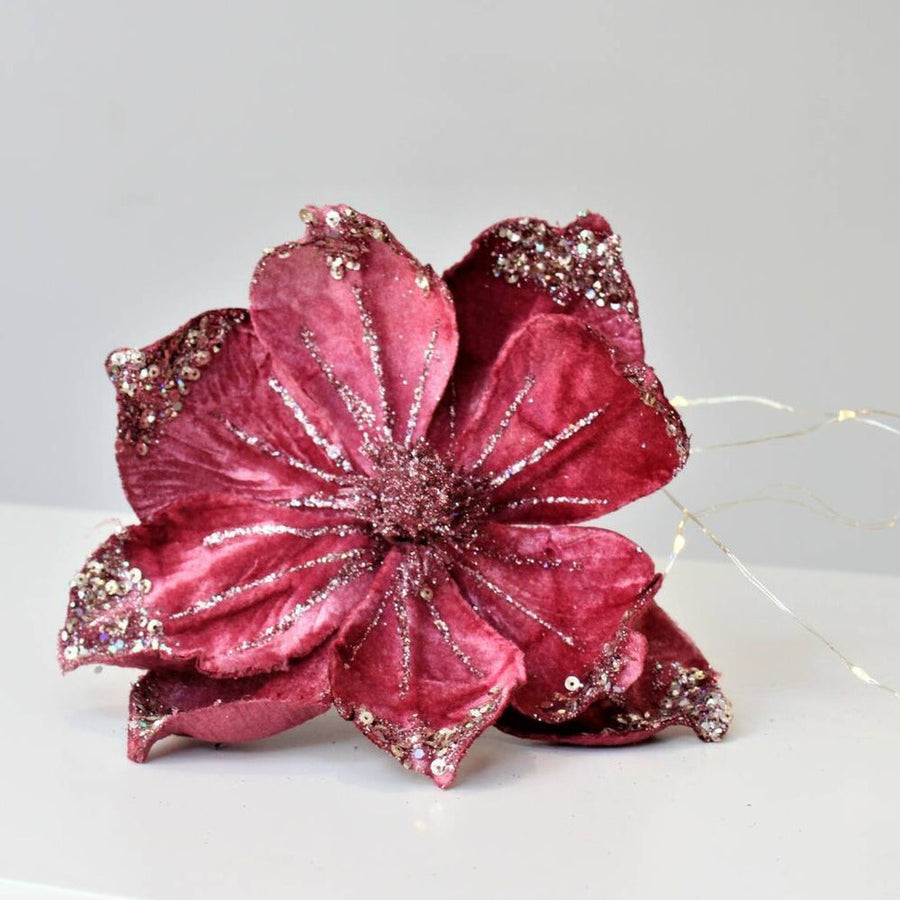 Velvet Anemone Clip on Flower