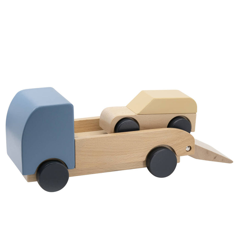 Wooden Transporter Truck With Car by Sebra