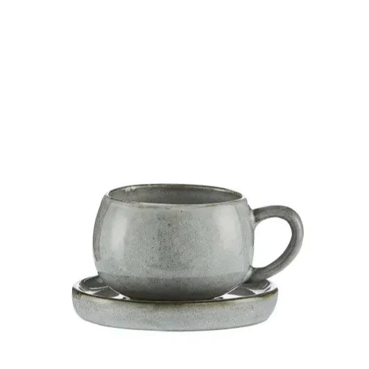 Grey Amara Espresso Cup & Saucer