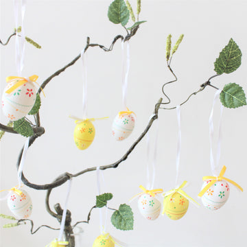 Set Of 12 Ditsy Floral Egg Decorations