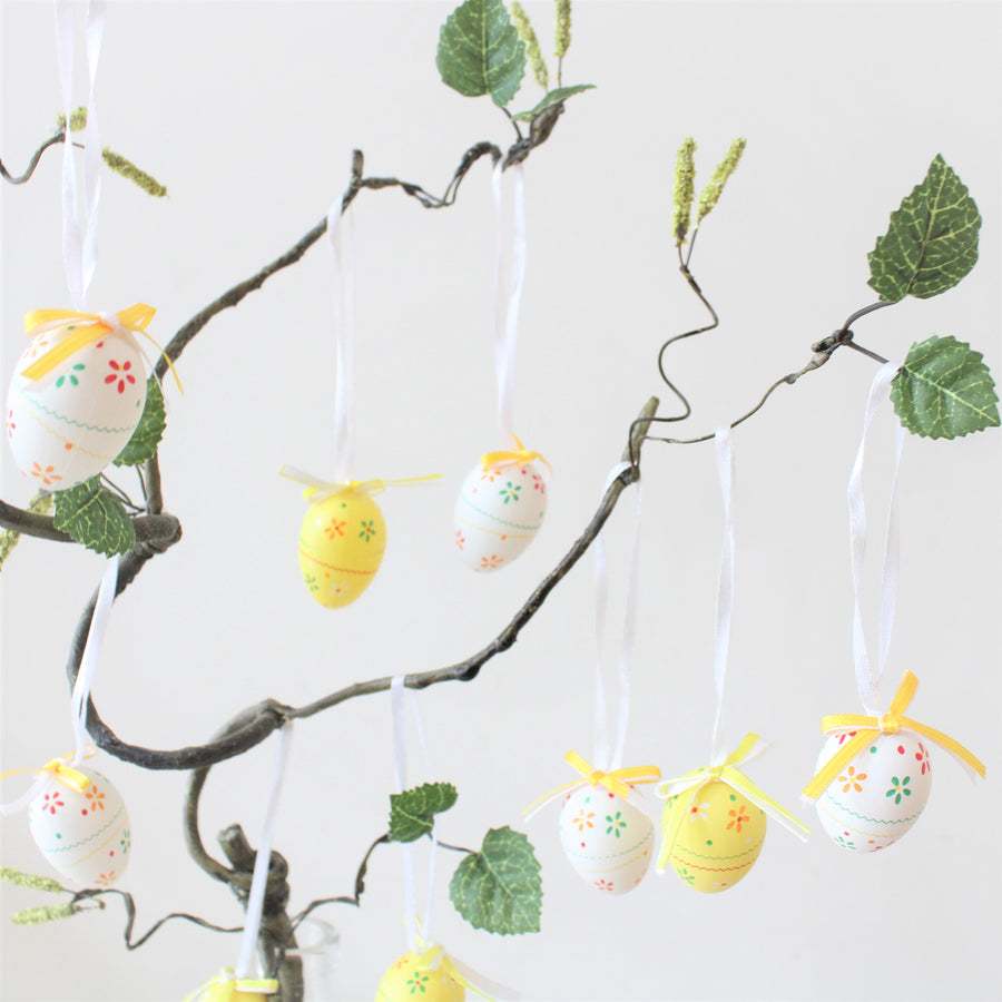 Set Of 12 Ditsy Floral Egg Decorations