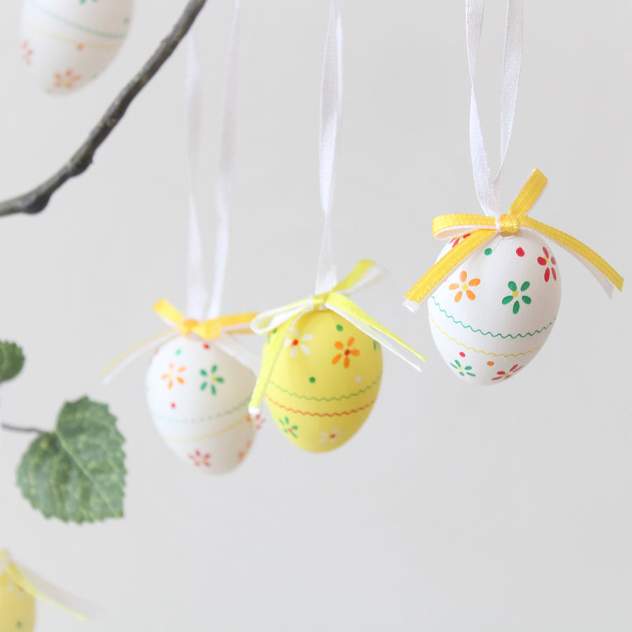 Set Of 12 Ditsy Floral Egg Decorations