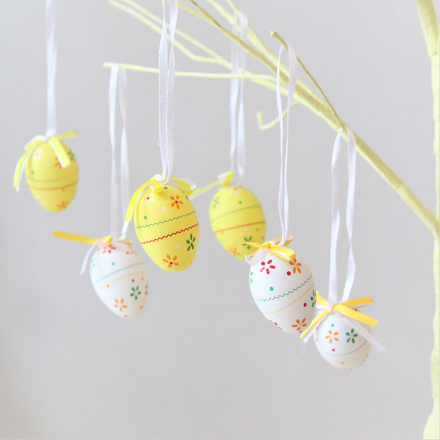 Set Of 12 Ditsy Floral Egg Decorations