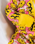 Trippy Smiles Pink Bamboo Zip Onesie - Soft Stretch Sleeper for Baby Girls | NIXX BABY by NIXX BABY at brixbailey.com