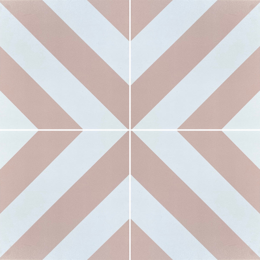 CHEVRON stripe porcelain tile - pink