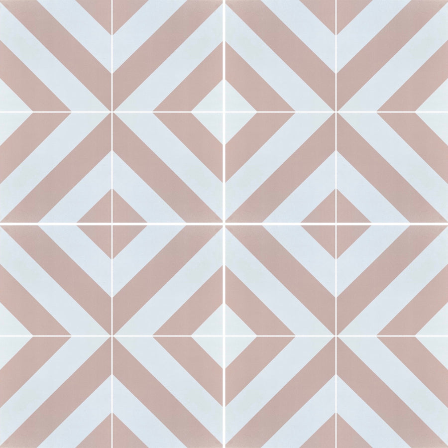 CHEVRON stripe porcelain tile - pink