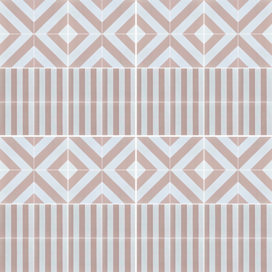 CHEVRON stripe porcelain tile - pink