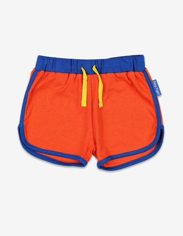 Jogging Shorts aus Bio Baumwolle in Orange