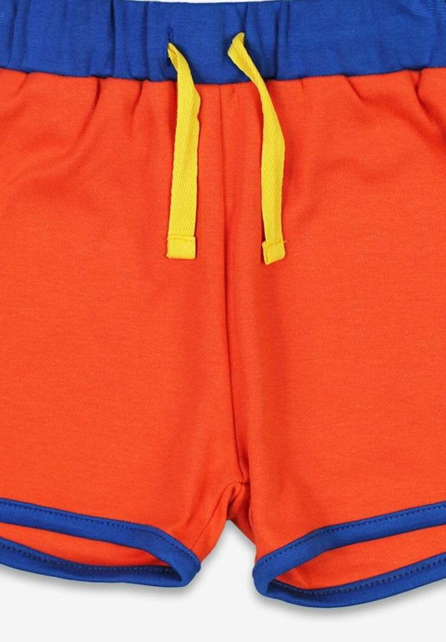 Jogging Shorts aus Bio Baumwolle in Orange