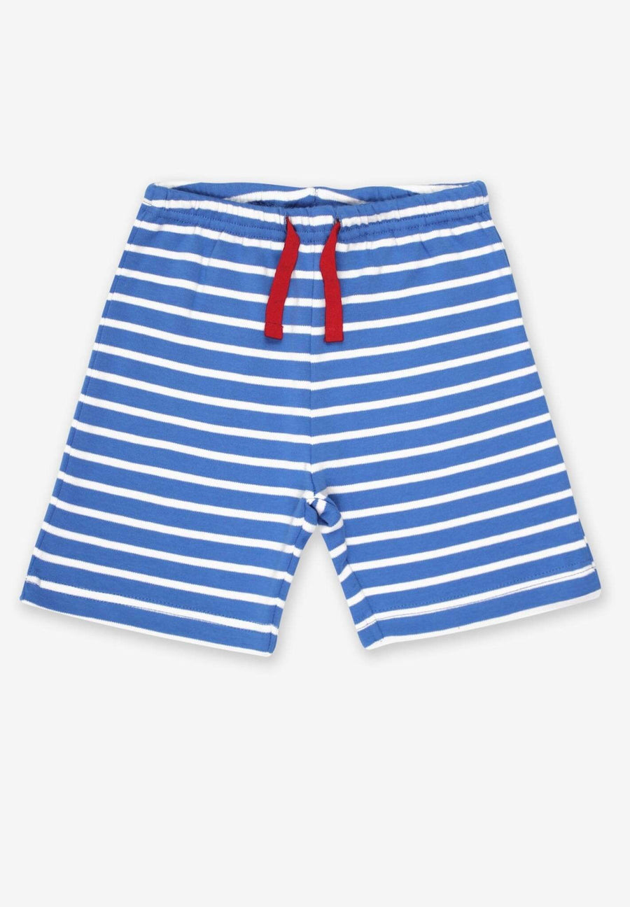 Shorts aus Bio Baumwolle, blau-weiß gestreift