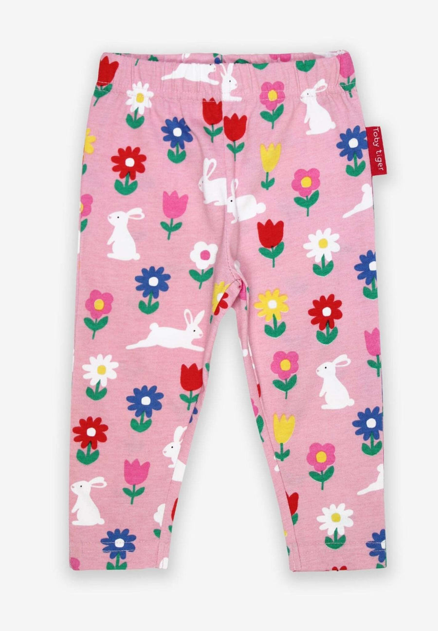 Leggings, 3/4 Länge aus Bio Baumwolle mit Hasen Print