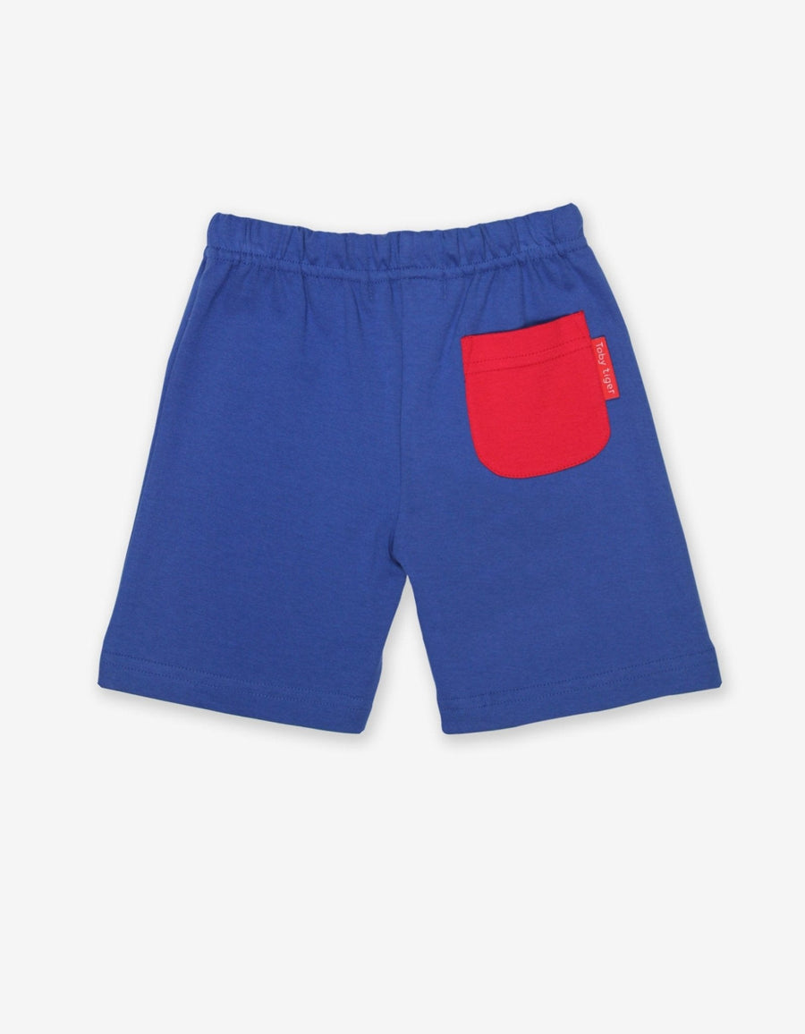 Shorts aus Bio Baumwolle in Blau