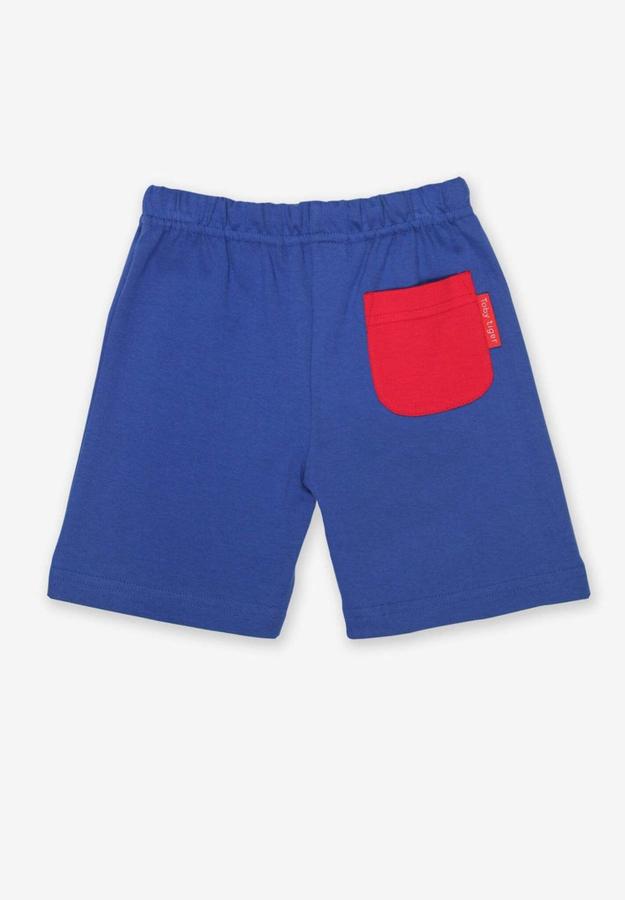 Shorts aus Bio Baumwolle in Blau