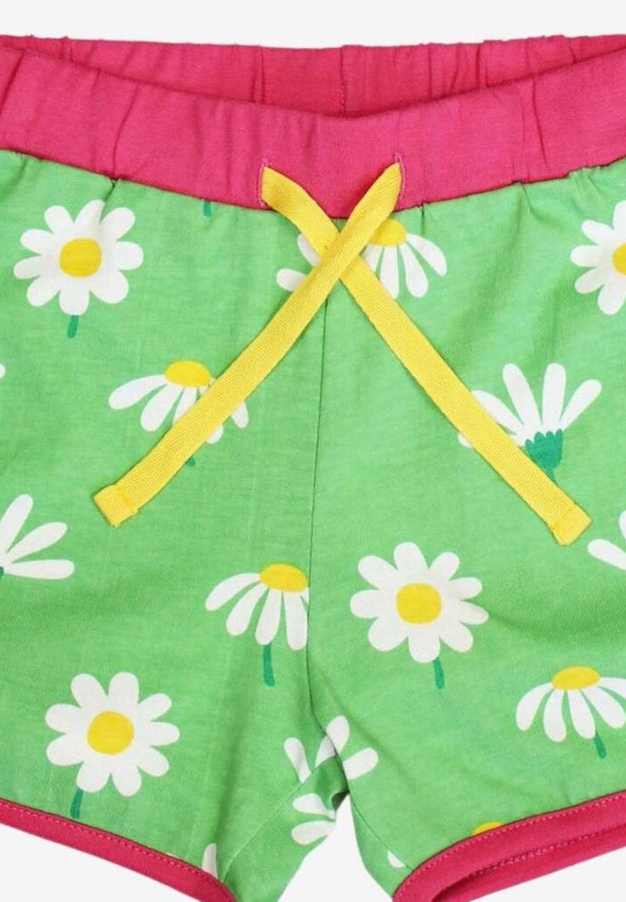 Bio-Laufshorts mit Gänseblümchen-Print