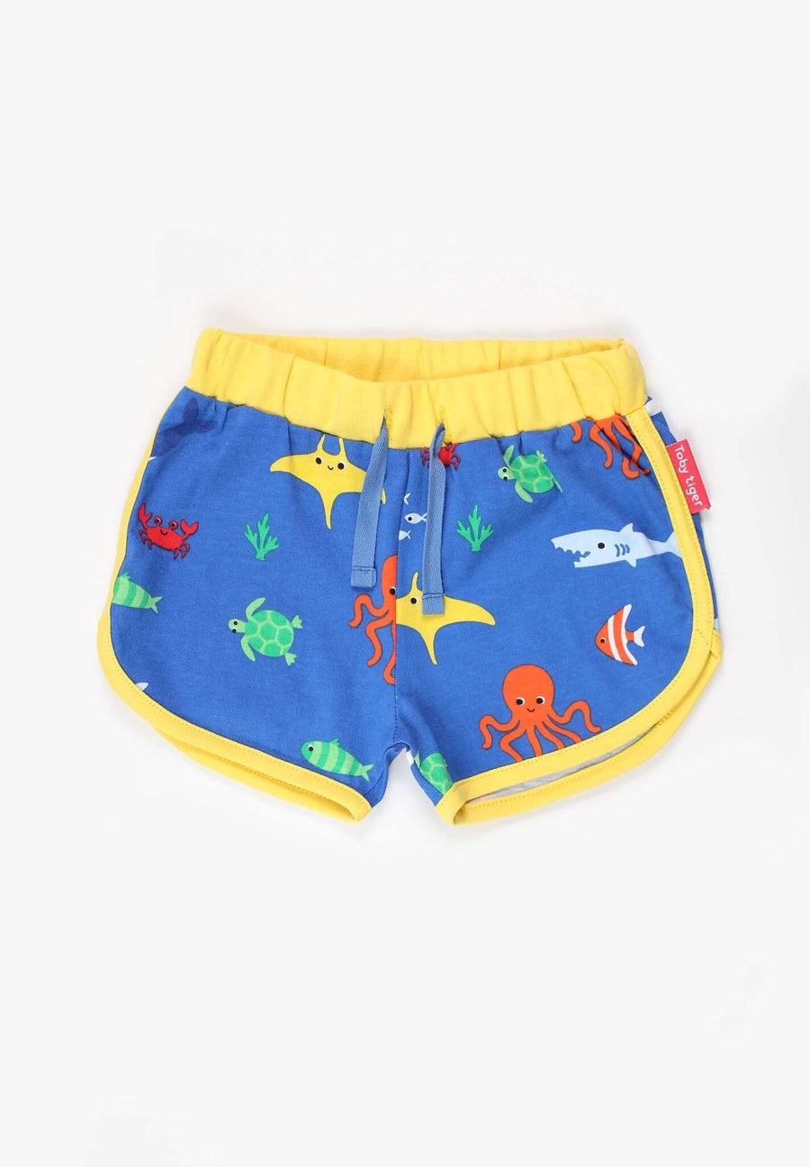 Bio Laufshorts mit Sealife-Applikation