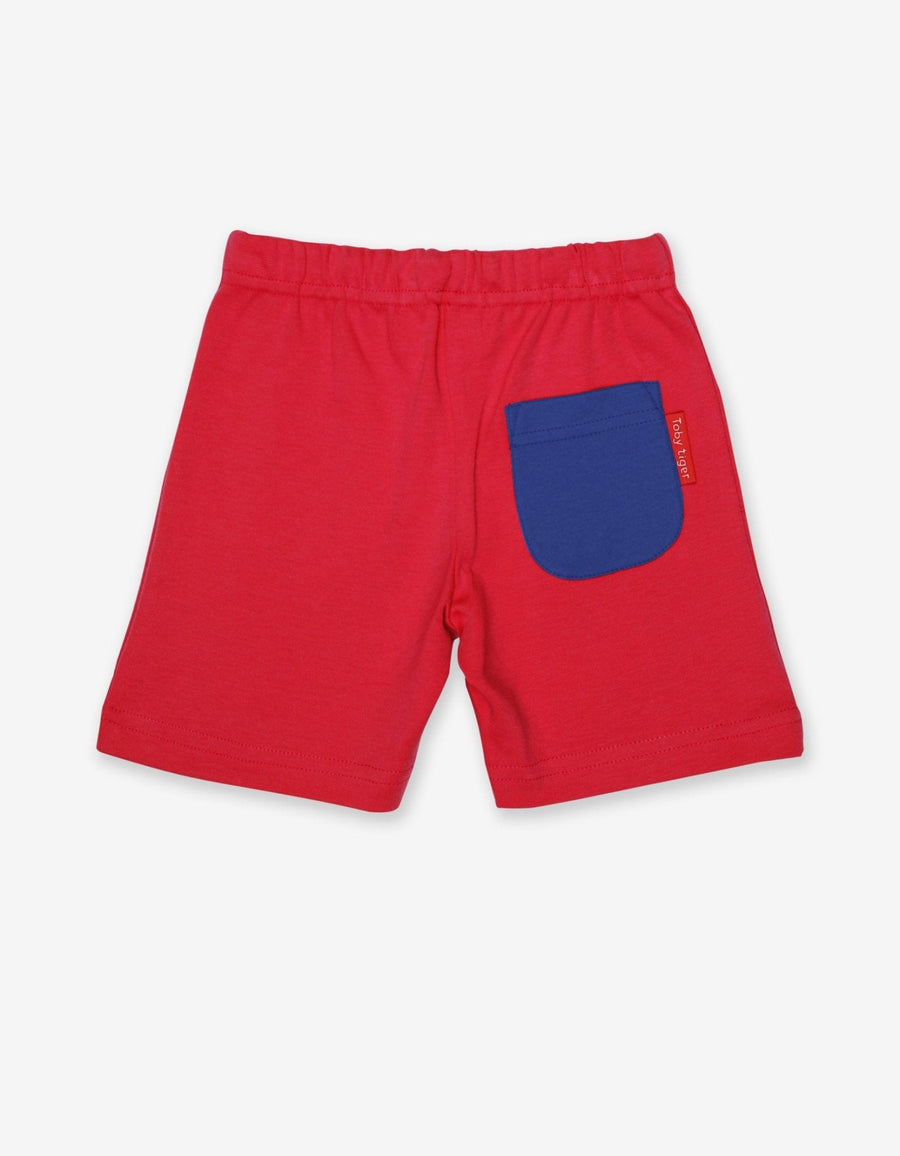 Shorts aus Bio Baumwolle in Rot