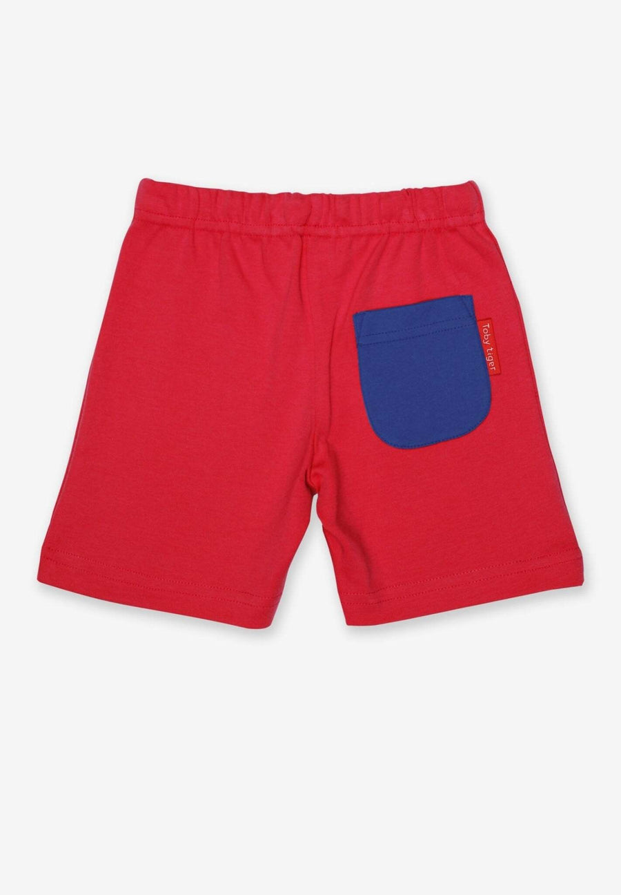 Shorts aus Bio Baumwolle in Rot