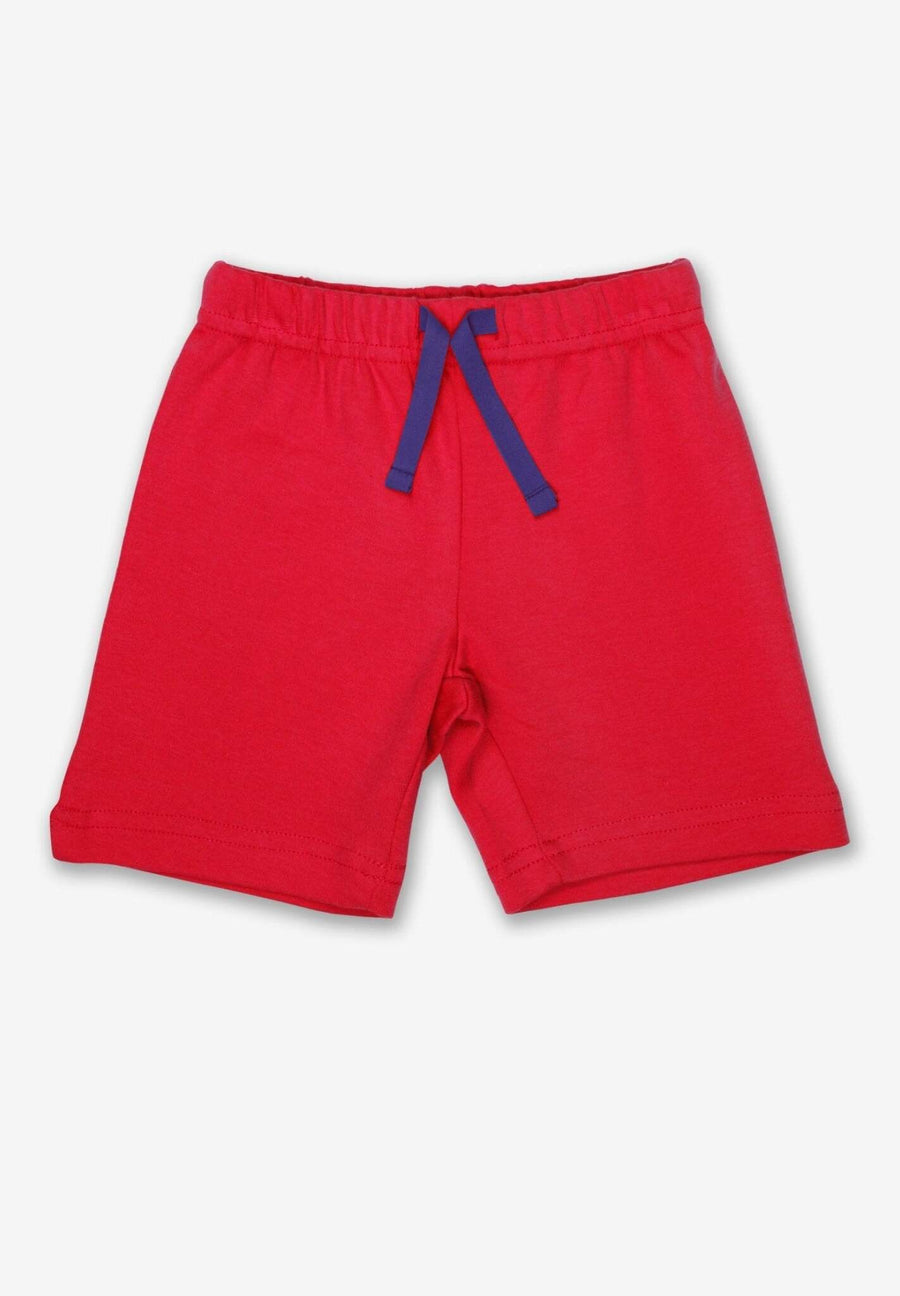 Shorts aus Bio Baumwolle in Rot