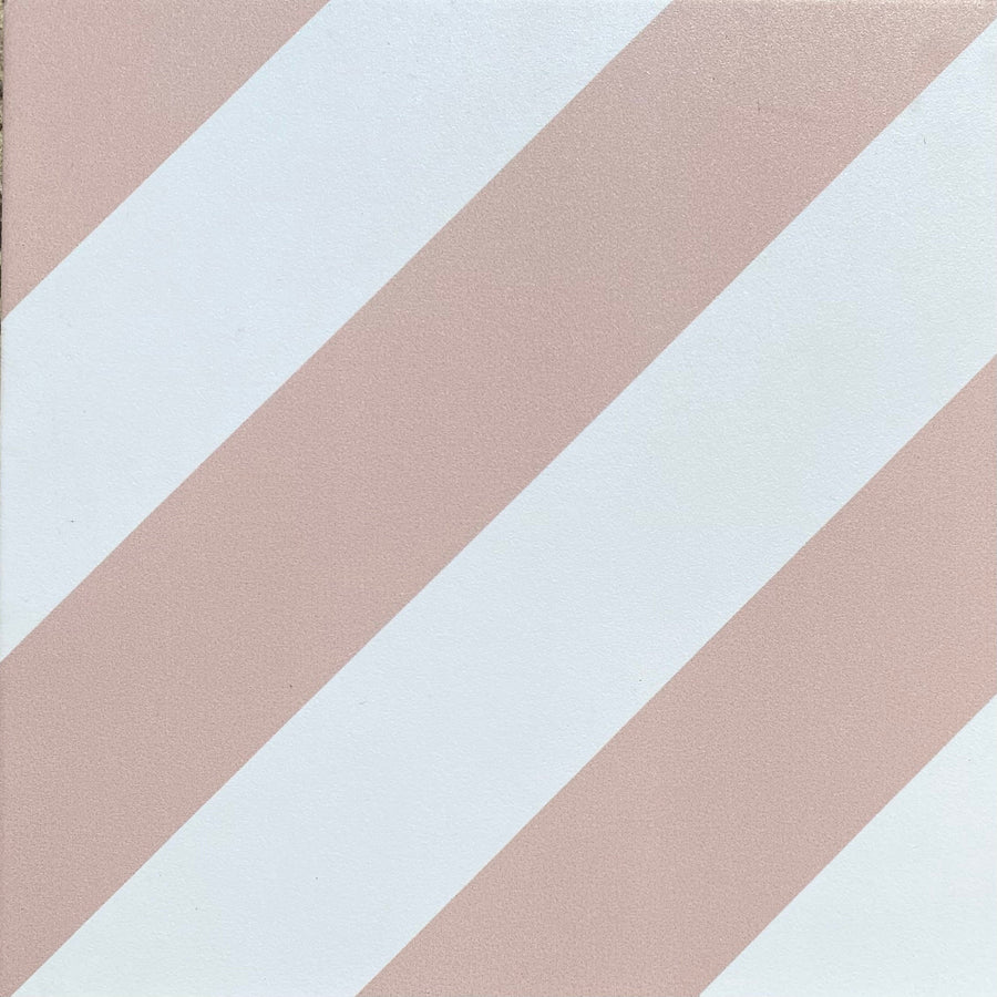 CHEVRON stripe porcelain tile - pink