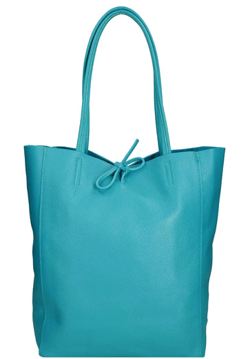 Jade Pebbled Leather Tote Shopper