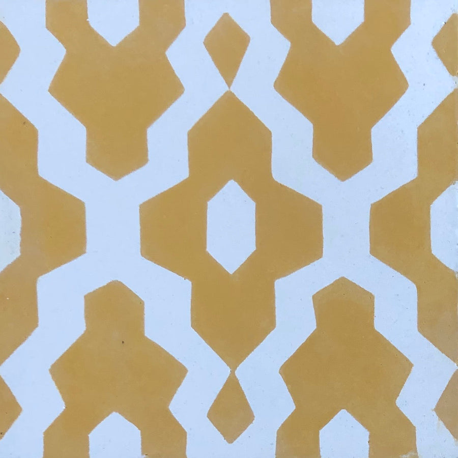 SOUK Cement Tile - Blue/yellow/cream tile