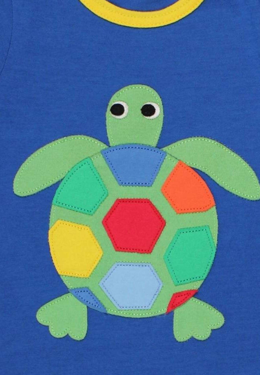 T-Shirt, Schildkröte-Applikation, Bio Baumwolle