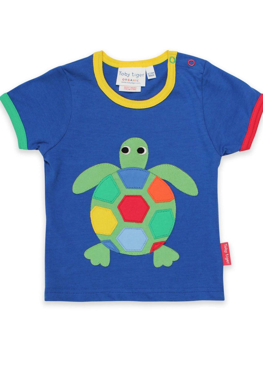 T-Shirt, Schildkröte-Applikation, Bio Baumwolle