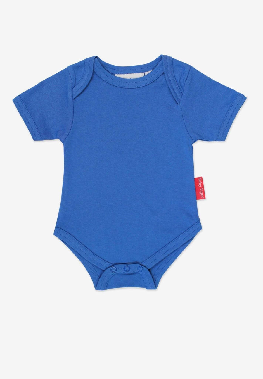 Baby Body aus Bio Baumwolle in Blau, unifarben