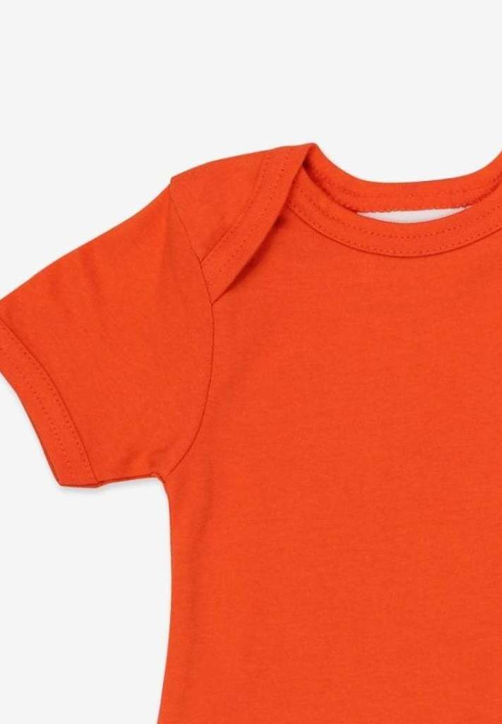 Baby Body aus Bio Baumwolle in Orange, unifarben