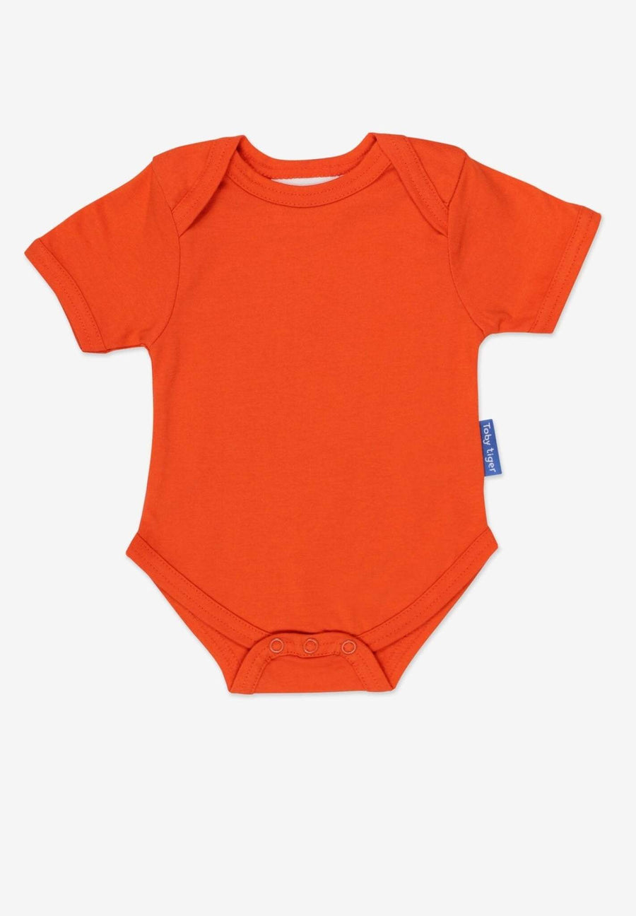 Baby Body aus Bio Baumwolle in Orange, unifarben