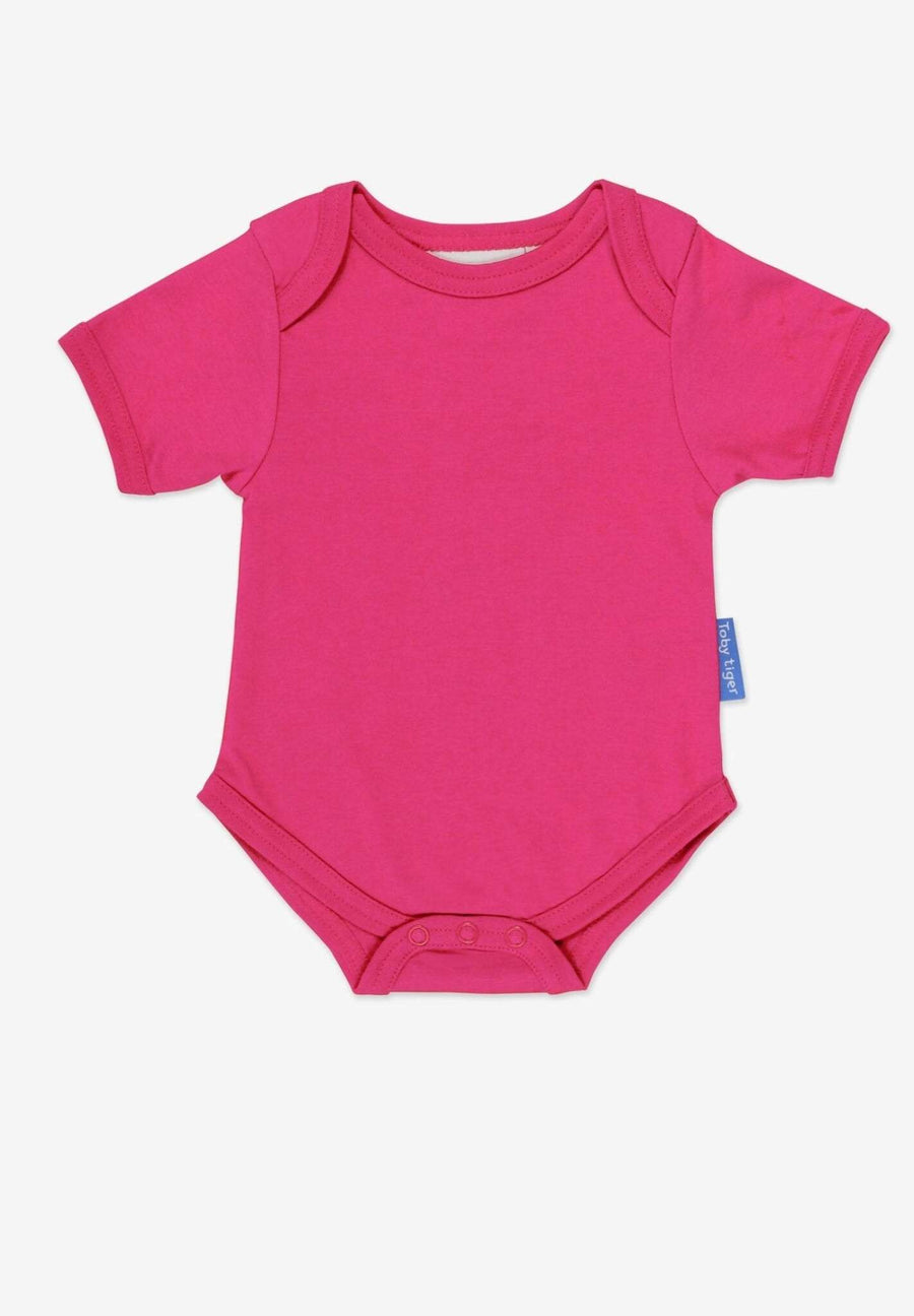 Baby Body aus Bio Baumwolle in Pink, unifarben