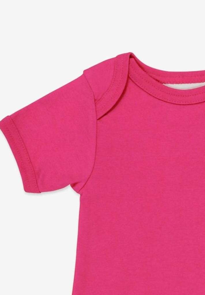 Baby Body aus Bio Baumwolle in Pink, unifarben