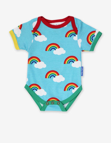 Baby Body aus Bio Baumwolle mit Regenbogen Print