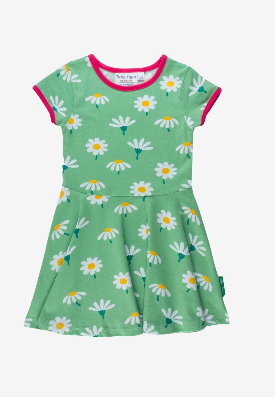 Kleid, kurze Ärmel, Bio Baumwolle mit Gänseblümchen-Print