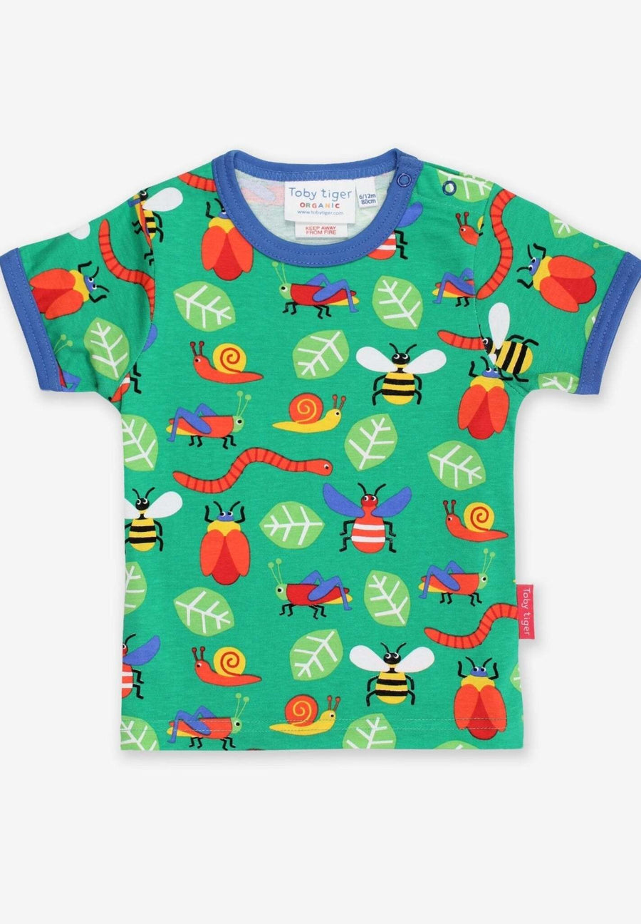 T-Shirt aus Bio Baumwolle mit Insekten Print