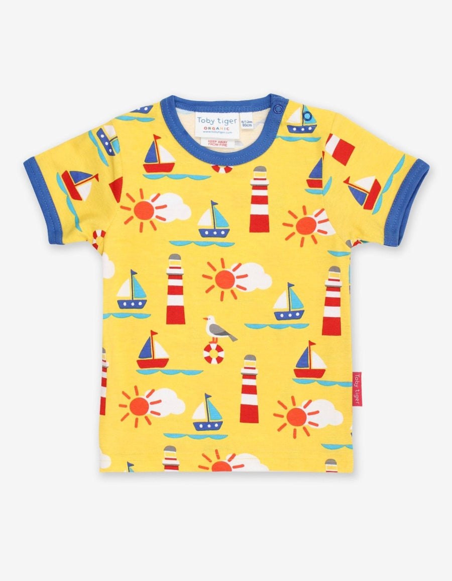 T-Shirt aus Bio Baumwolle mit maritimem Print