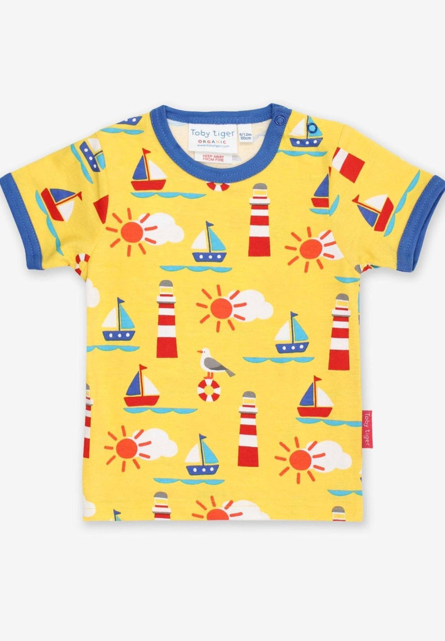 T-Shirt aus Bio Baumwolle mit maritimem Print