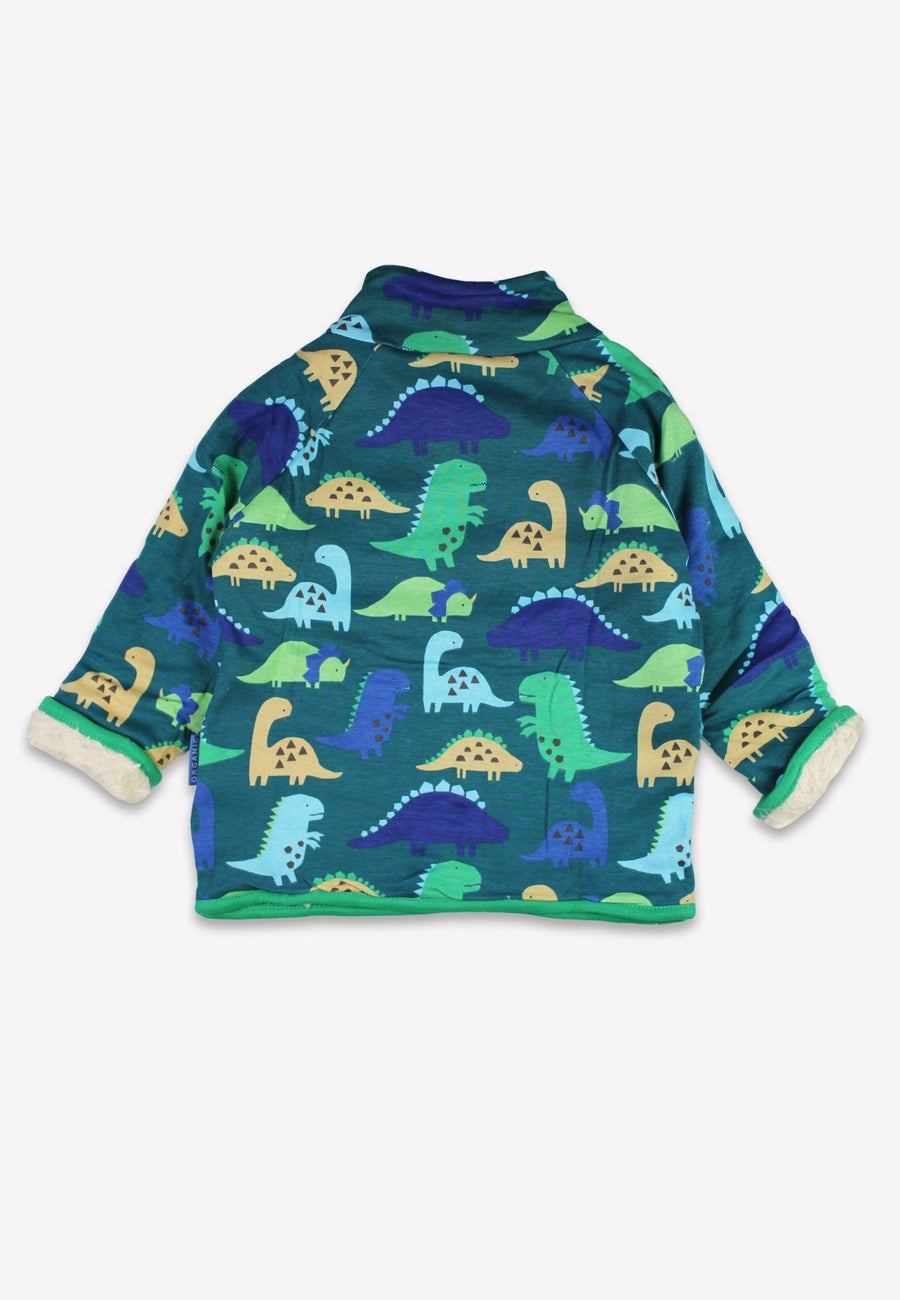 Bio-Baumwoll Kinder Fleece Sweatshirt mit Dinosaurier Ton-in-Ton Druck