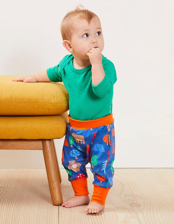 Baby Hose aus Bio Baumwolle mit Camping Bären Print