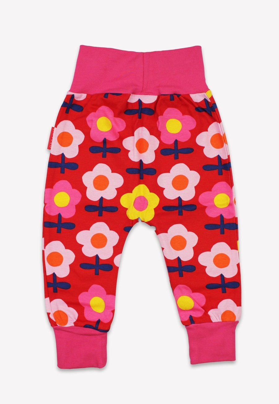 Bio-Baumwoll Kinder Schlupfhose mit Retro Blumen-Druck