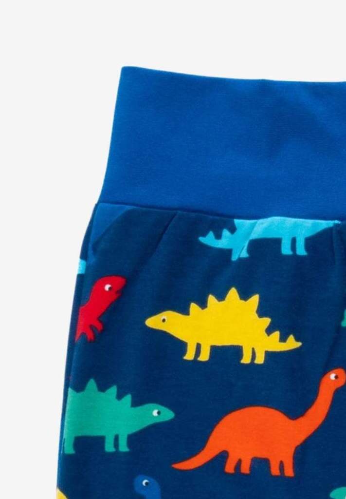 Bio "Baumwoll-Yoga Pants" mit buntem Regenbogen Dinosaurier Aufdruck