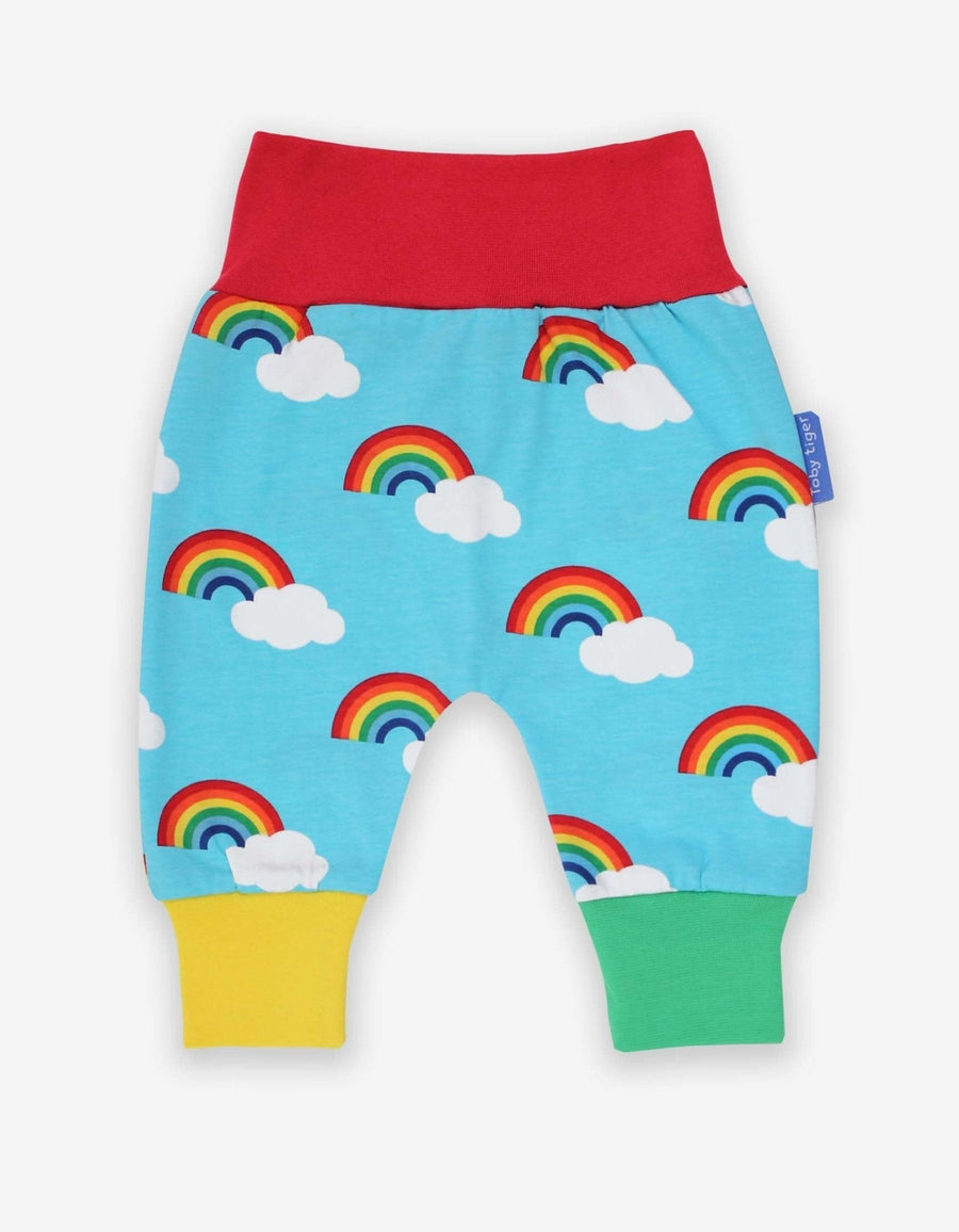 Babyhose aus Bio Baumwolle mit Regenbogen Print