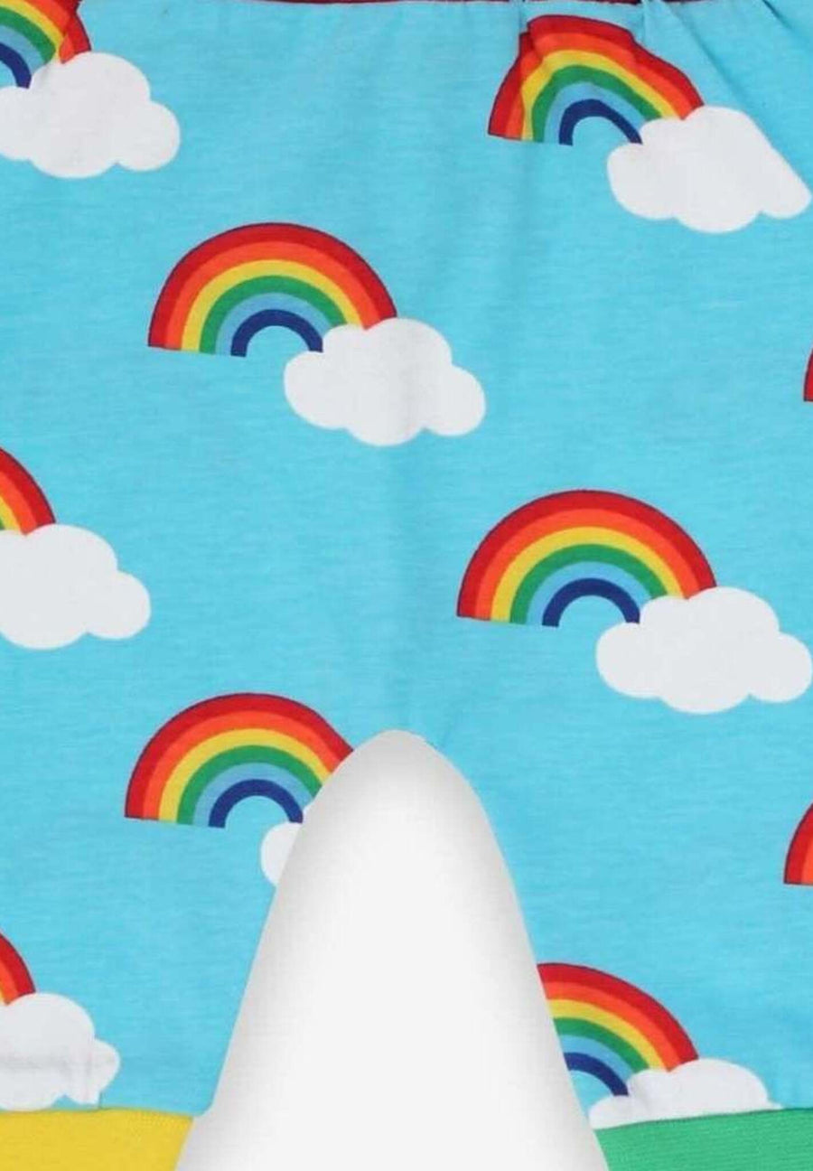 Babyhose aus Bio Baumwolle mit Regenbogen Print