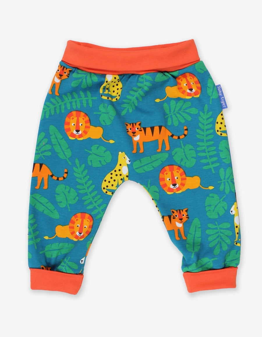 Babyhose mit Raubkatzen Print aus Bio Baumwolle