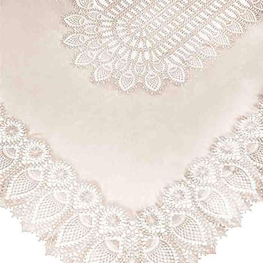 Tuscany Bistro Lace Vinyl Tablecloth / Sand