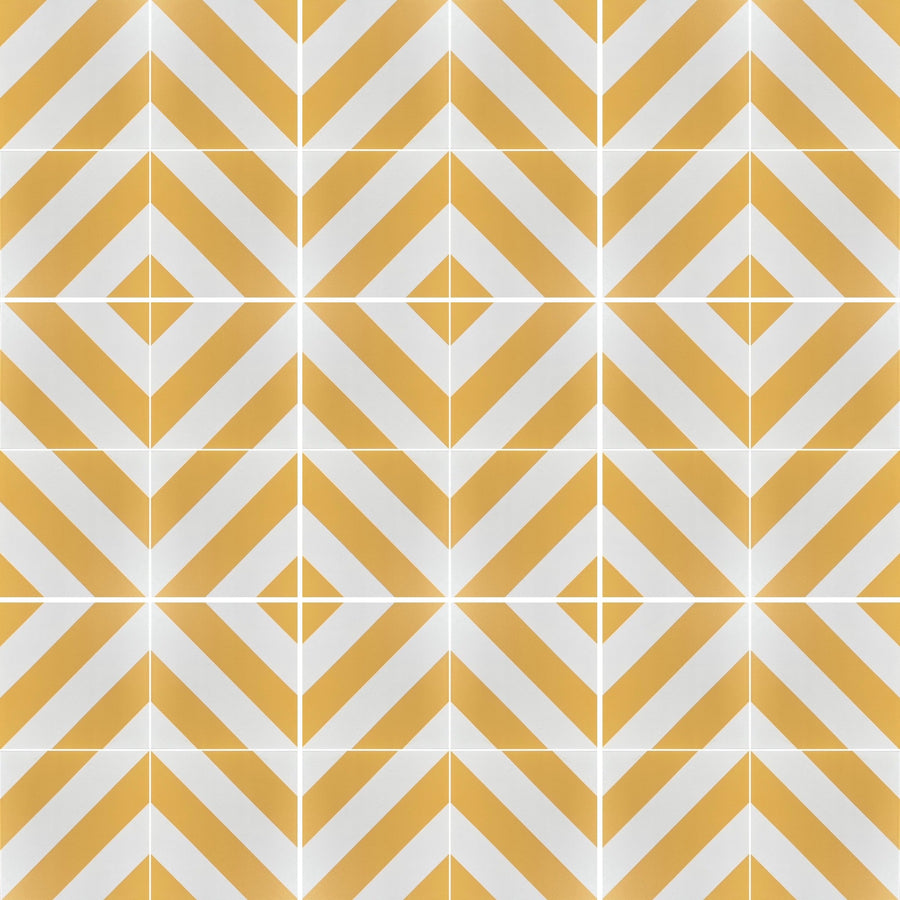 CHEVRON stripe porcelain tile- Yellow