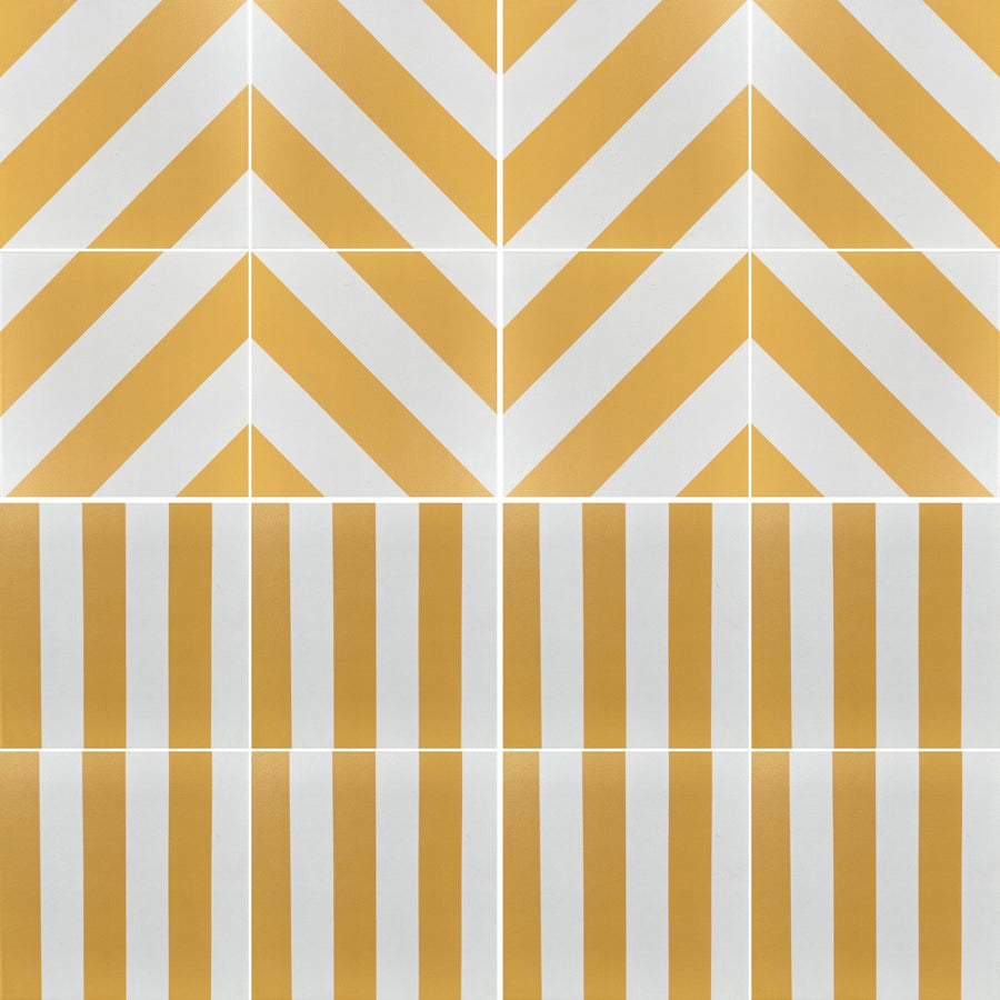 Yellow stripes - Porcelain tile