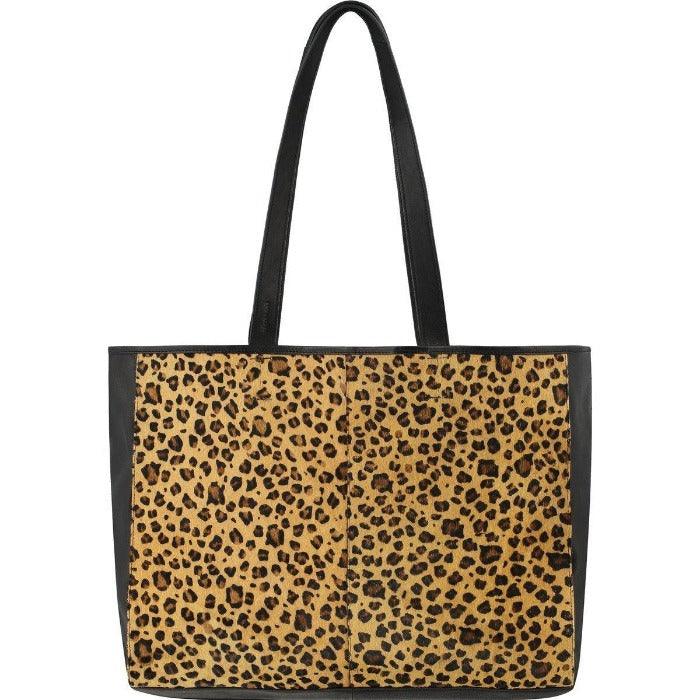 Leopard Calf Hair Leather Horizontal Tote - Brix + Bailey