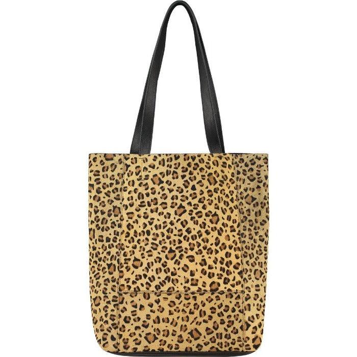 Leopard Print Bow Calf Hair Leather Tote Bag - Brix + Bailey